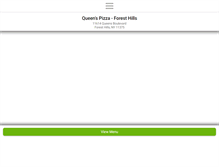 Tablet Screenshot of foresthillsqueenspizza.com